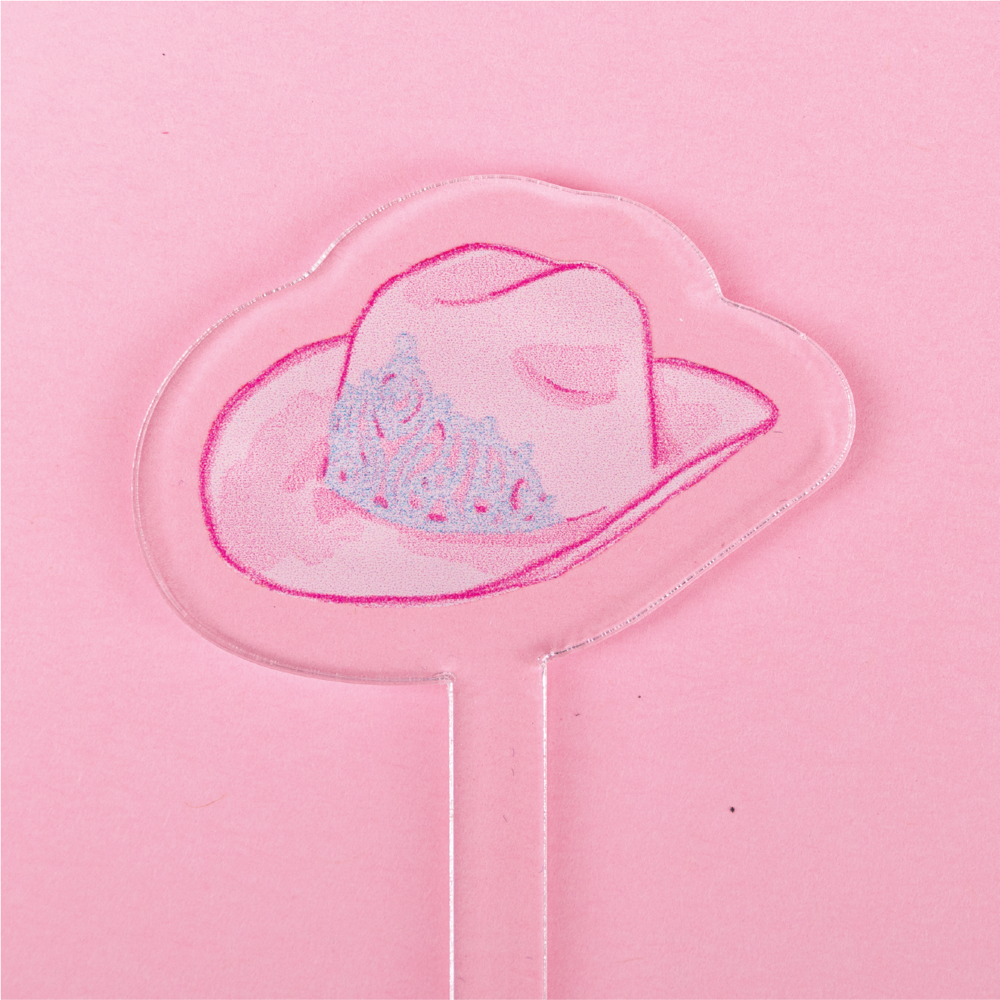 WS - Cowgirl Hat Acrylic Stir Stick