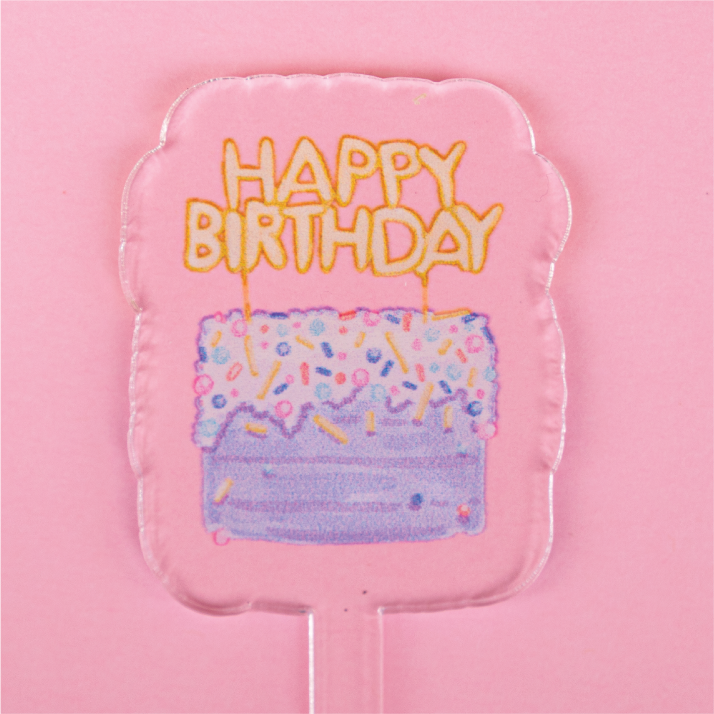 WS - Birthday Cake Acrylic Stir Stick