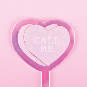 Valentines Acrylic Stir Stick