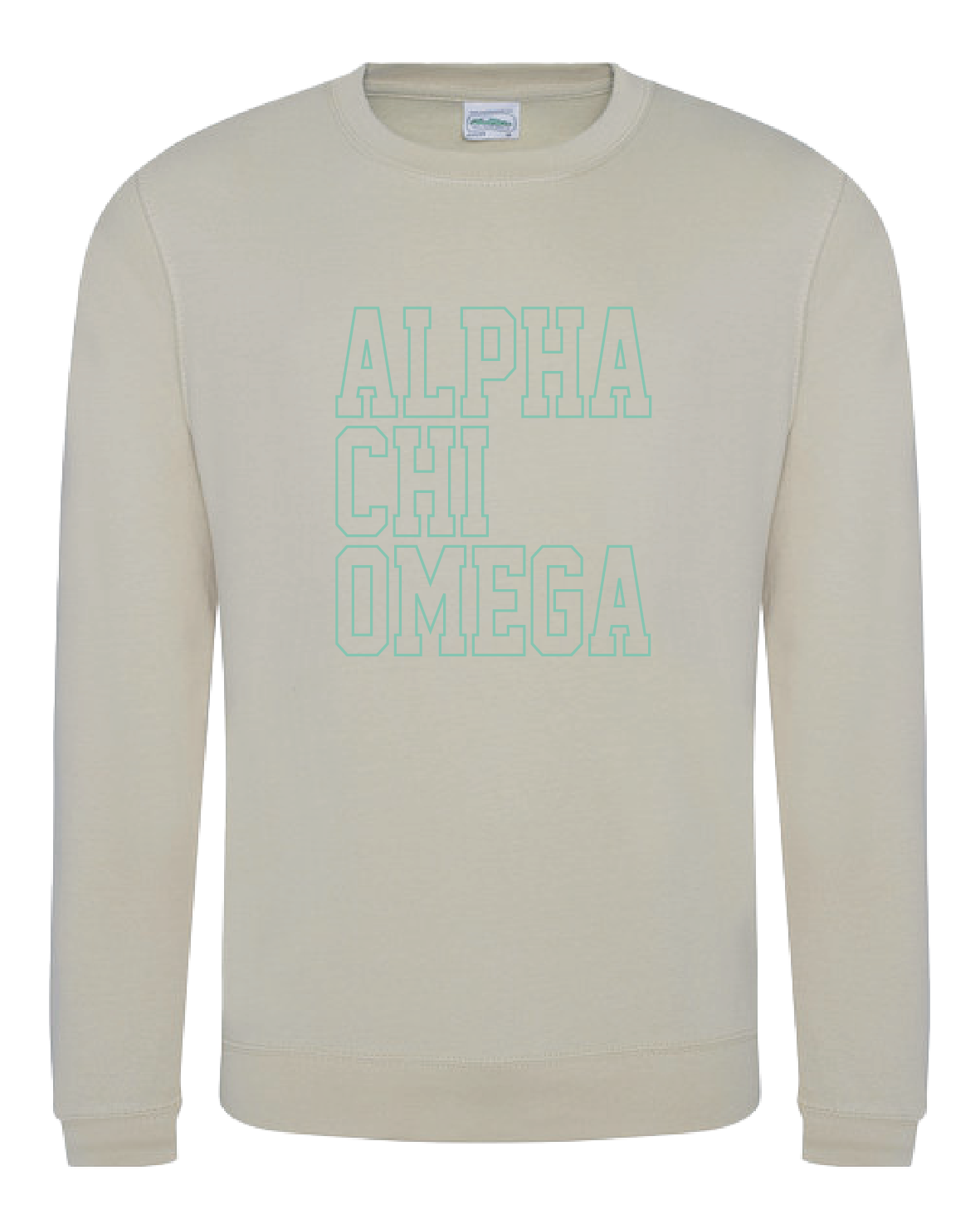 WS - Alpha Chi Omega Block Crewneck (min qty 6) $32 / $70