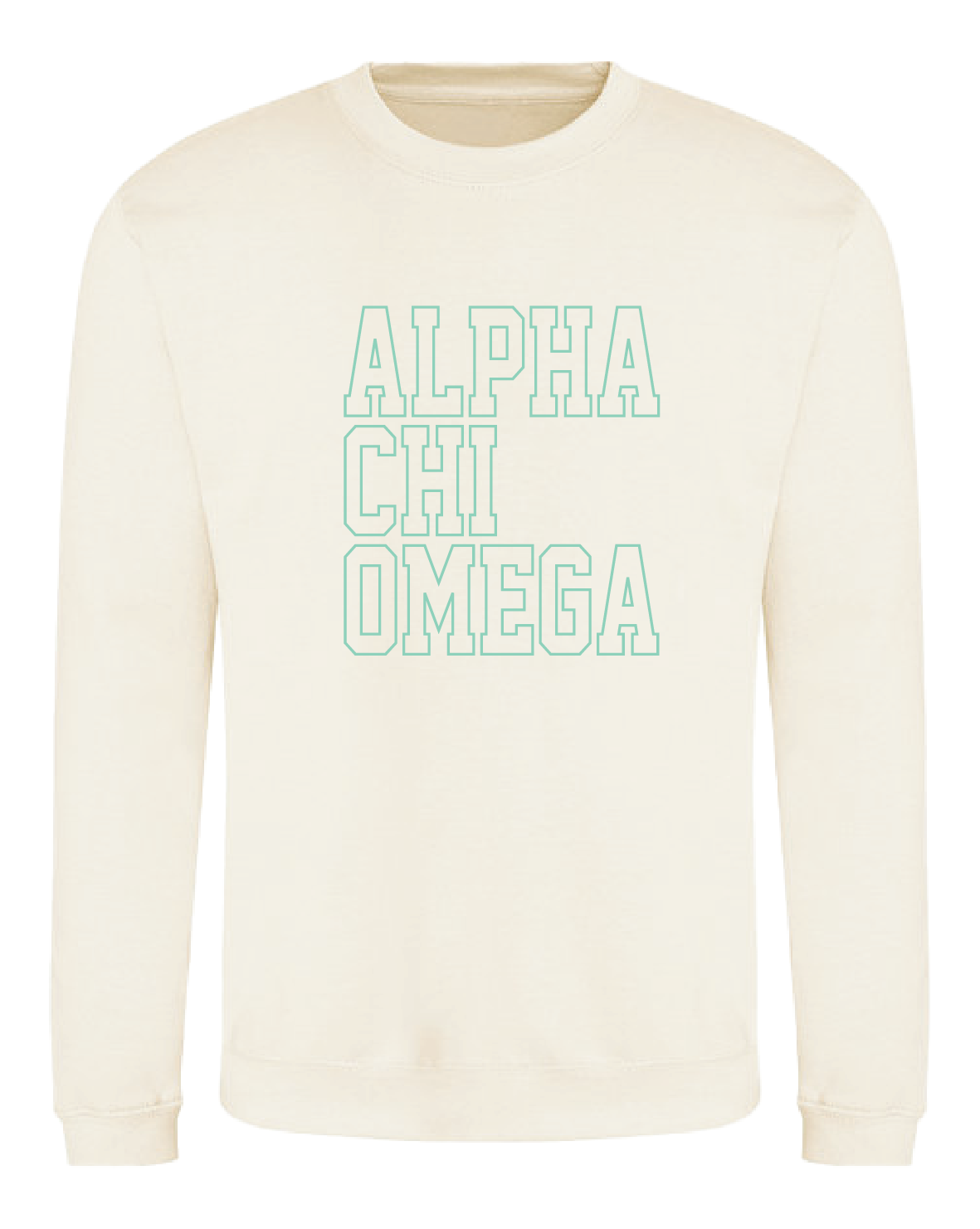 WS - Alpha Chi Omega Block Crewneck (min qty 6) $32 / $70