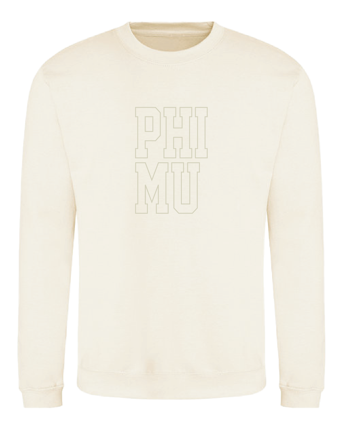 WS - Phi Mu Block Crewneck (min qty 6) $32 / $70