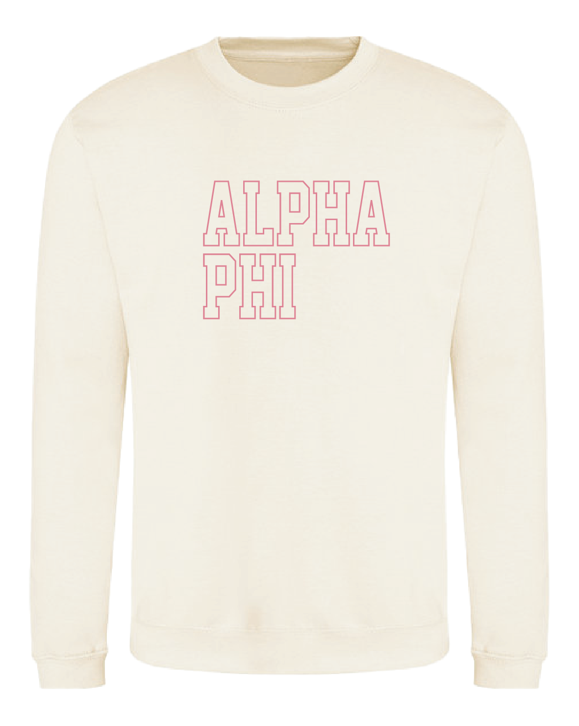 WS - Alpha Phi Block Crewneck (min qty 6) $32 / $70