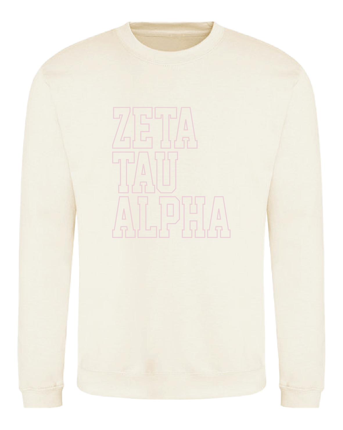 WS - Zeta Tau Alpha Block Crewneck (min qty 6) $32 / $70