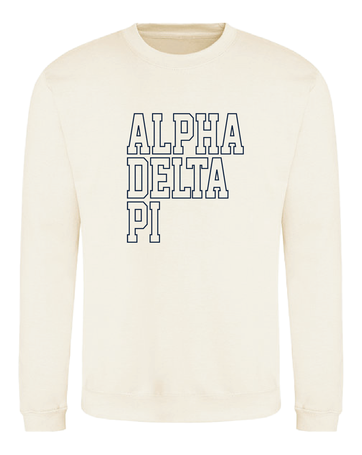 WS - Alpha Delta Pi Block Crewneck (min qty 6) $32 / $70