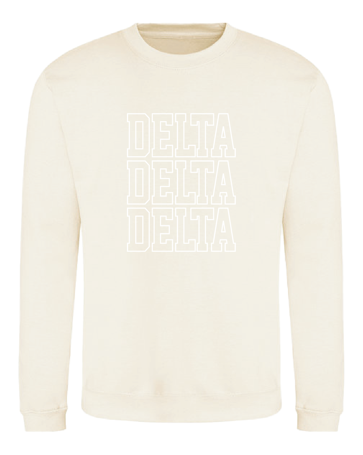 WS - Tri Delta Block Crewneck (min qty 6) $32 / $70