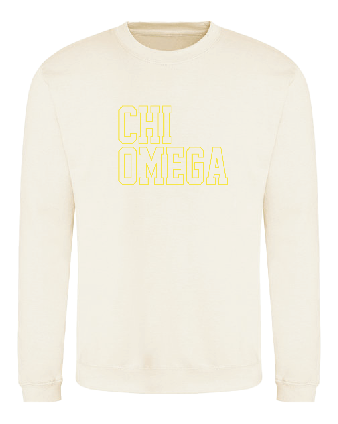 WS - Chi Omega Block Crewneck (min qty 6) $32 / $70