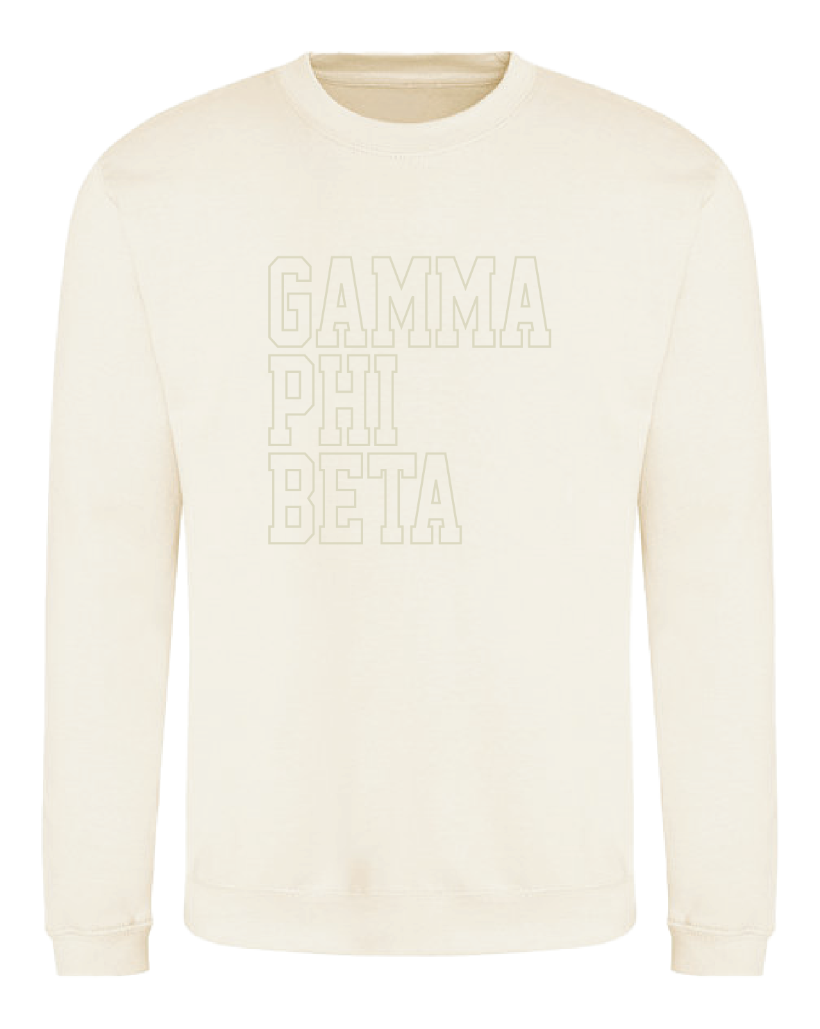 WS - Gamma Phi Beta Block Crewneck (min qty 6) $32 / $70