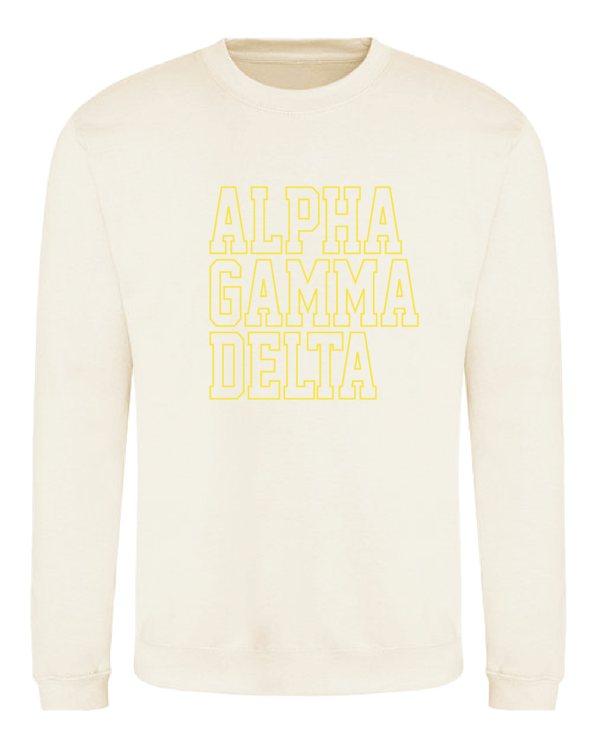 WS - Alpha Gamma Delta Block Crewneck (min qty 6) $32 / $70
