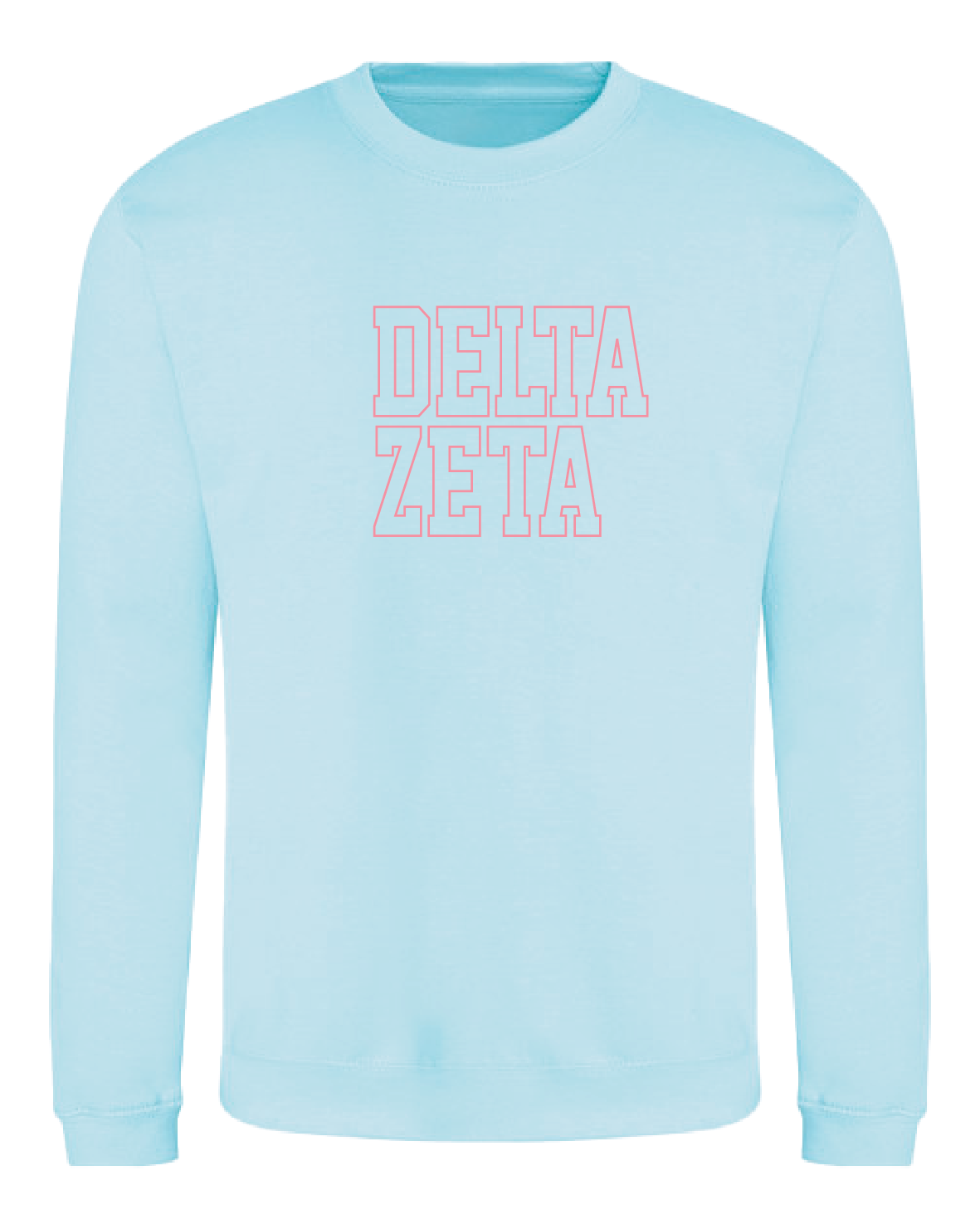 WS - Delta Zeta Block Crewneck (min qty 6) $32 / $70