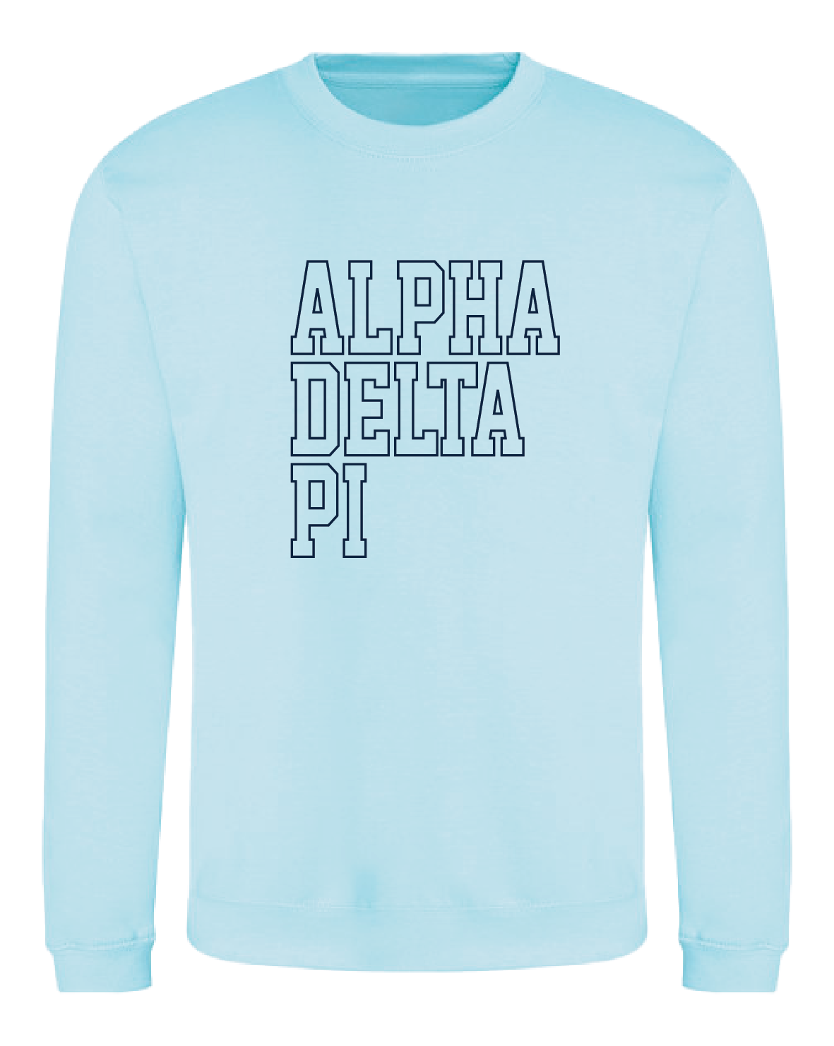WS - Alpha Delta Pi Block Crewneck (min qty 6) $32 / $70