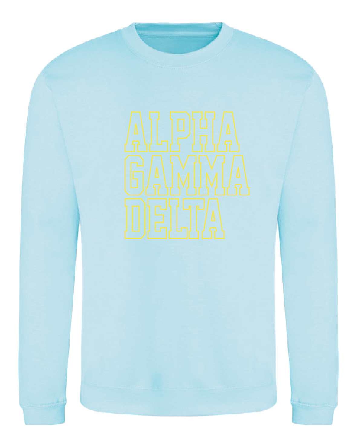 WS - Alpha Gamma Delta Block Crewneck (min qty 6) $32 / $70