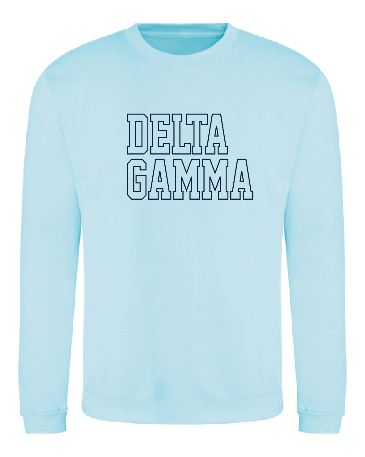 WS - Delta Gamma Block Crewneck (min qty 6) $32 / $70