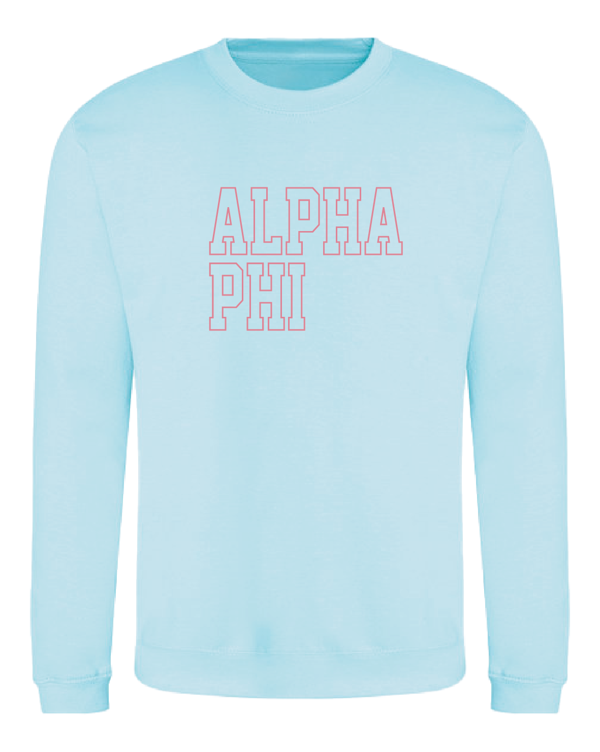 WS - Alpha Phi Block Crewneck (min qty 6) $32 / $70