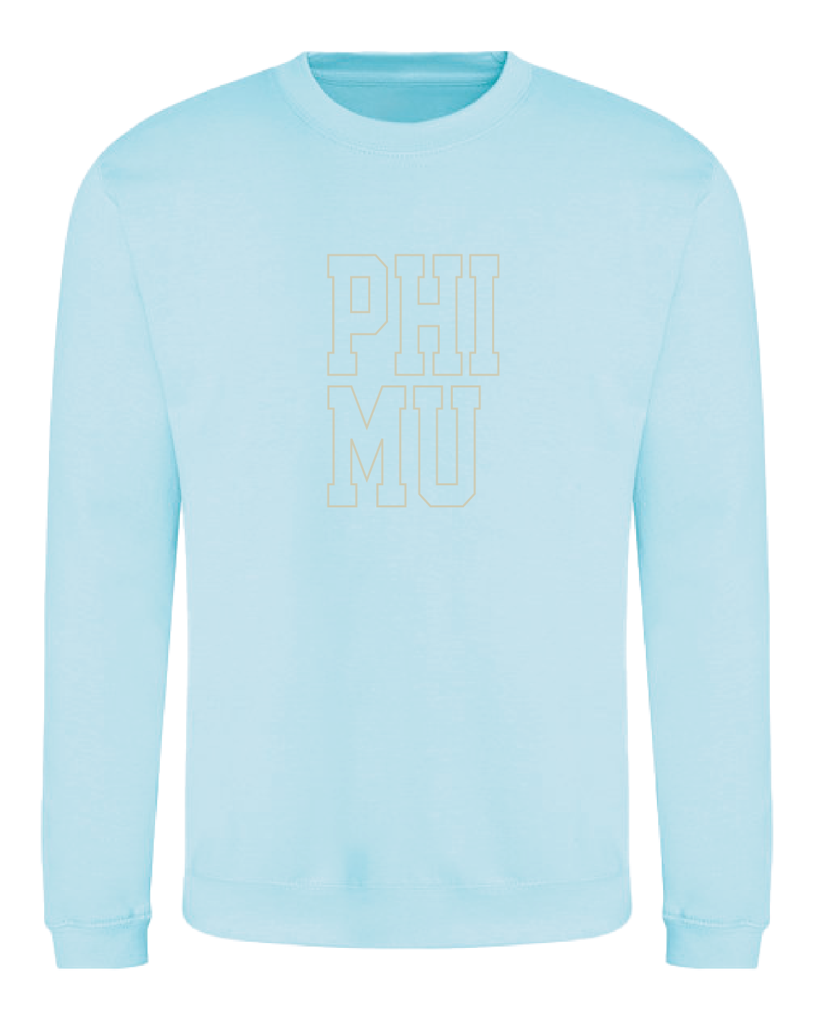 WS - Phi Mu Block Crewneck (min qty 6) $32 / $70