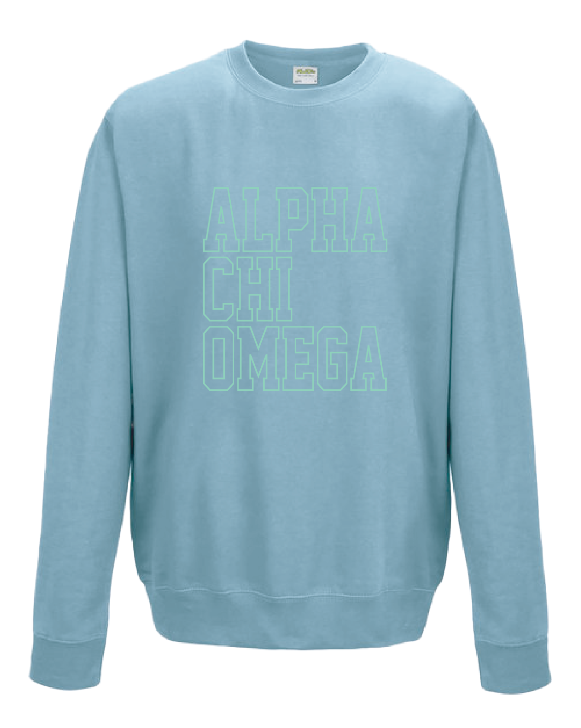 WS - Alpha Chi Omega Block Crewneck (min qty 6) $32 / $70
