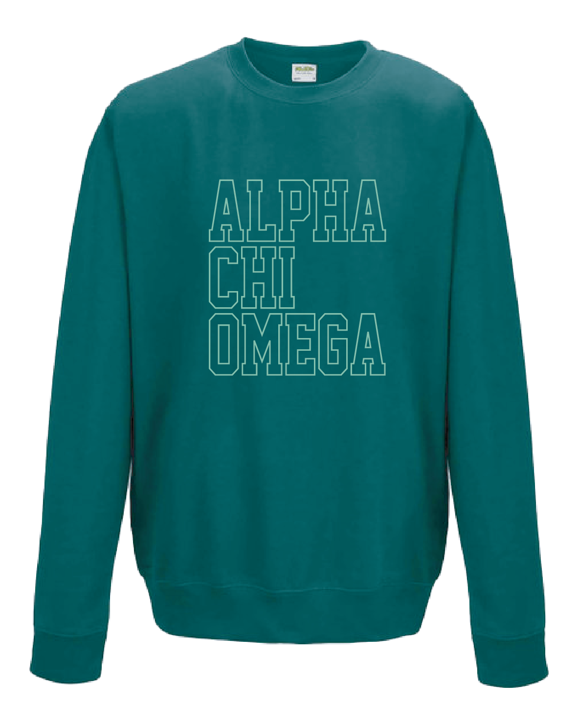 WS - Alpha Chi Omega Block Crewneck (min qty 6) $32 / $70