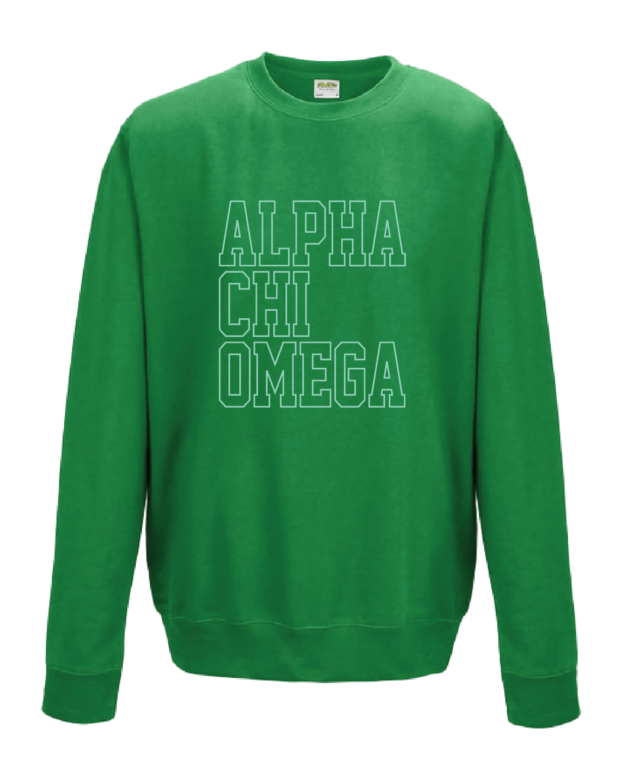 WS - Alpha Chi Omega Block Crewneck (min qty 6) $32 / $70