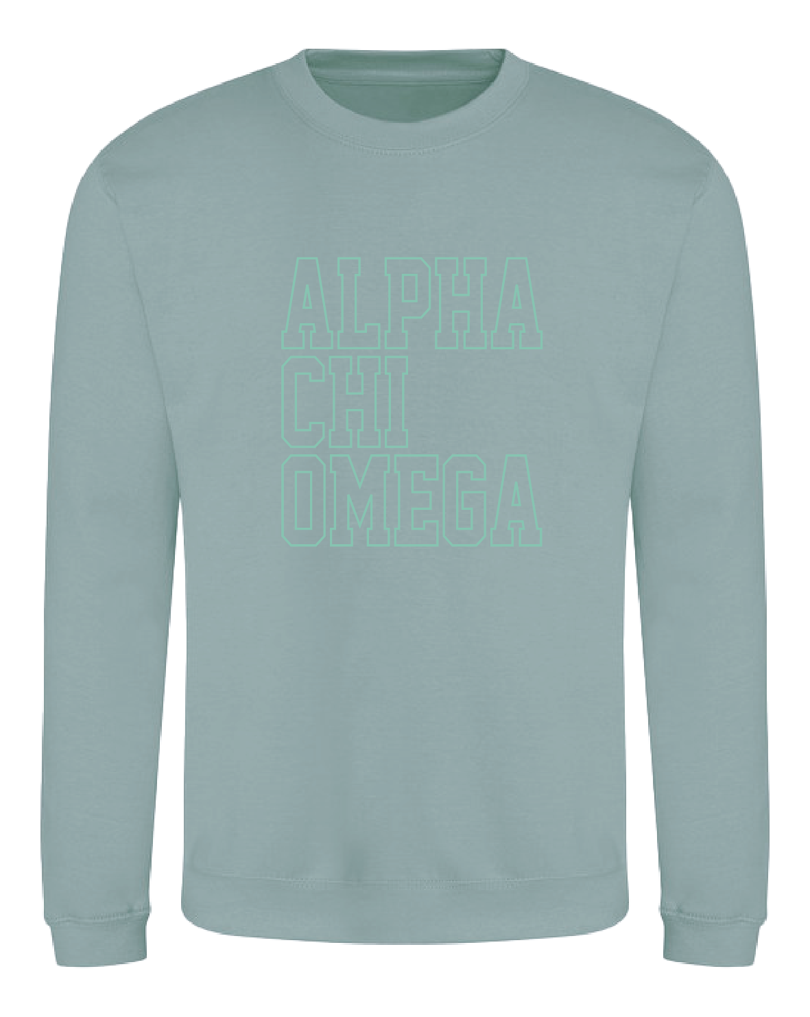 WS - Alpha Chi Omega Block Crewneck (min qty 6) $32 / $70