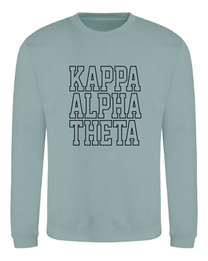 WS - Kappa Alpha Theta Block Crewneck (min qty 6) $32 / $70