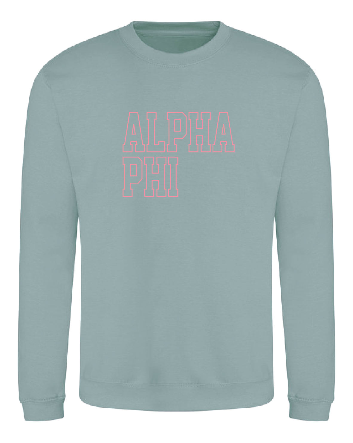 WS - Alpha Phi Block Crewneck (min qty 6) $32 / $70