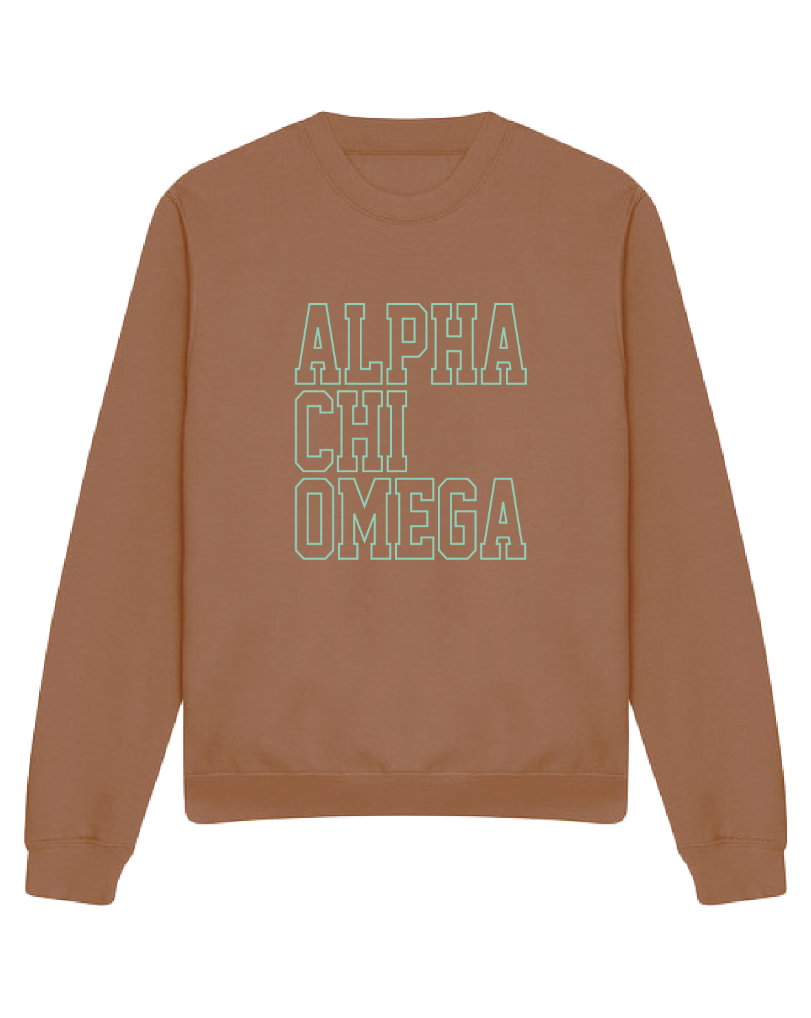 WS - Alpha Chi Omega Block Crewneck (min qty 6) $32 / $70