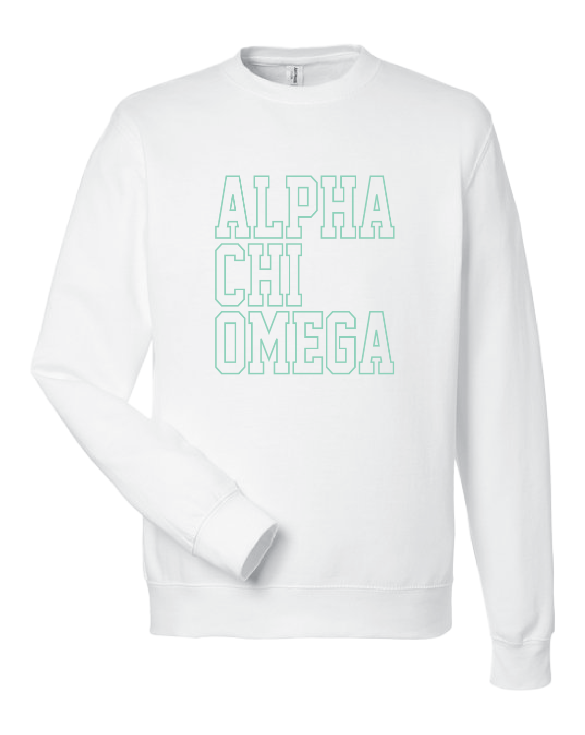 WS - Alpha Chi Omega Block Crewneck (min qty 6) $32 / $70