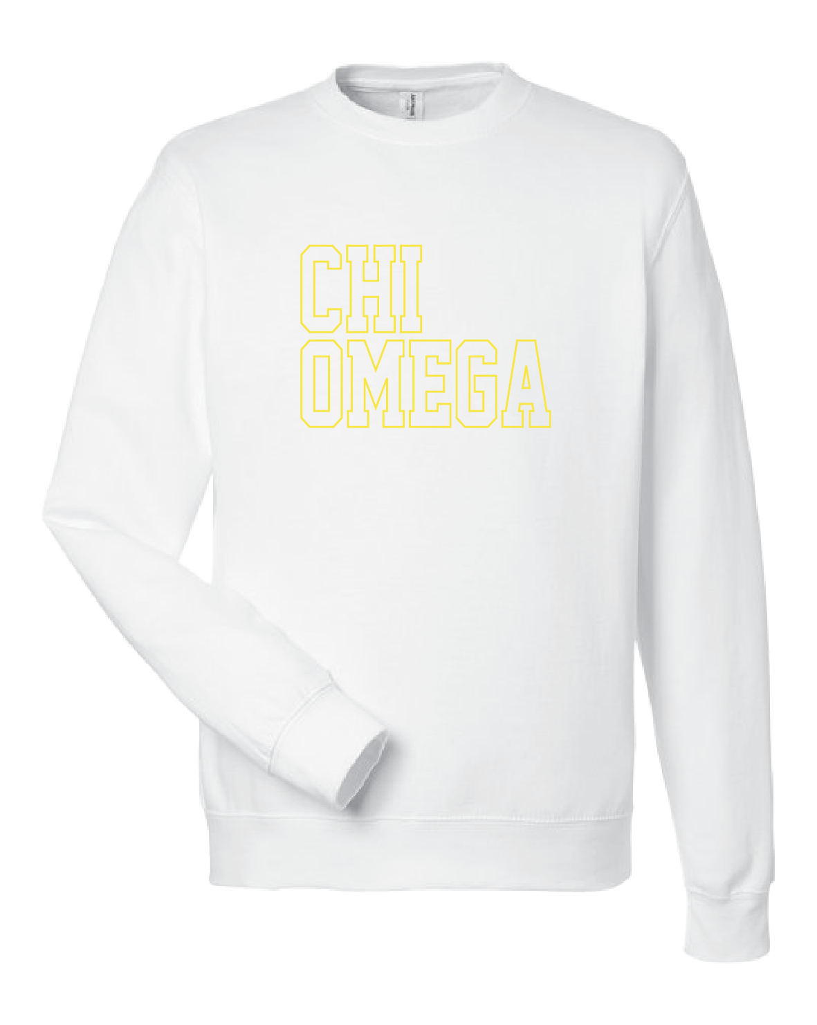 WS - Chi Omega Block Crewneck (min qty 6) $32 / $70