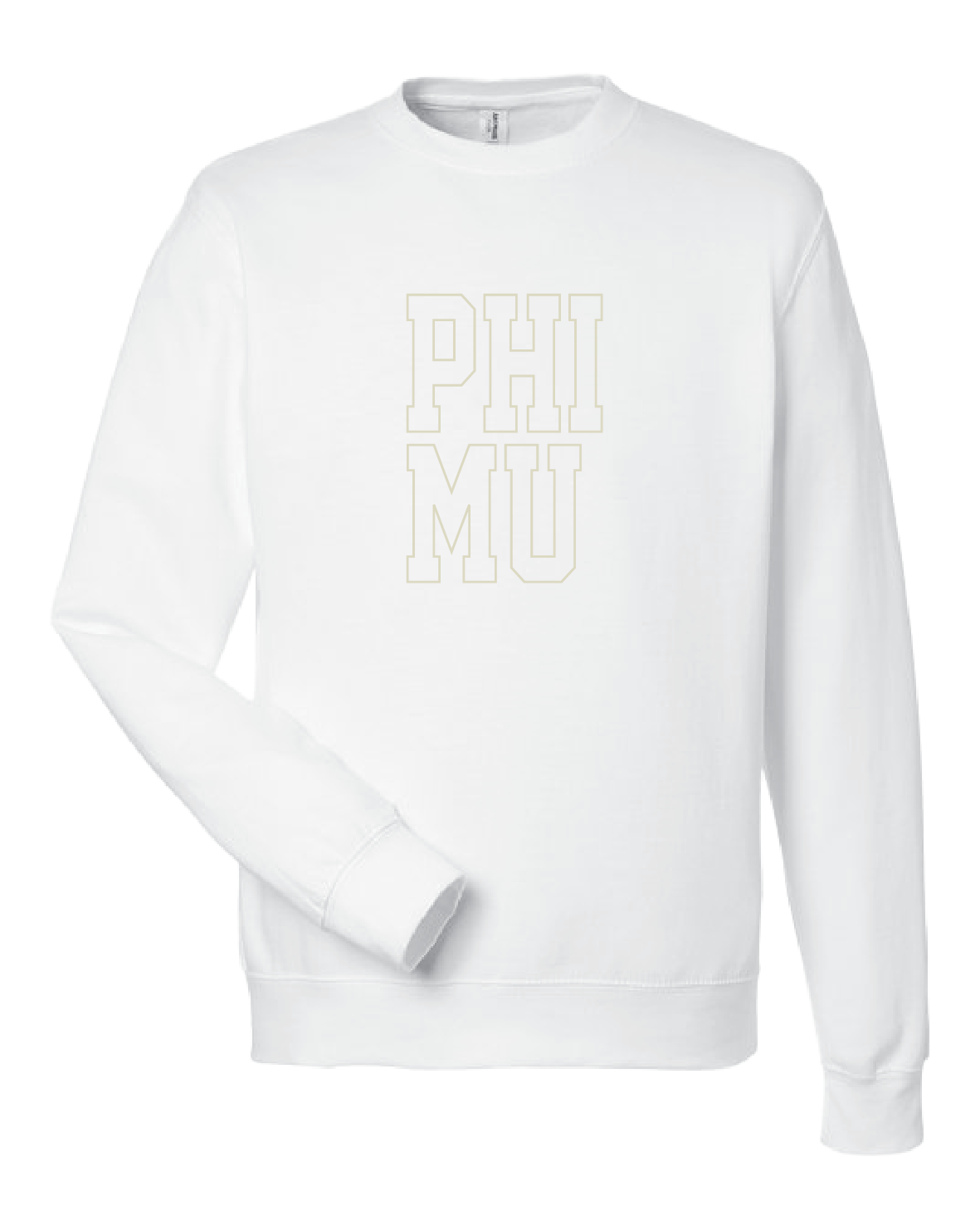 WS - Phi Mu Block Crewneck (min qty 6) $32 / $70