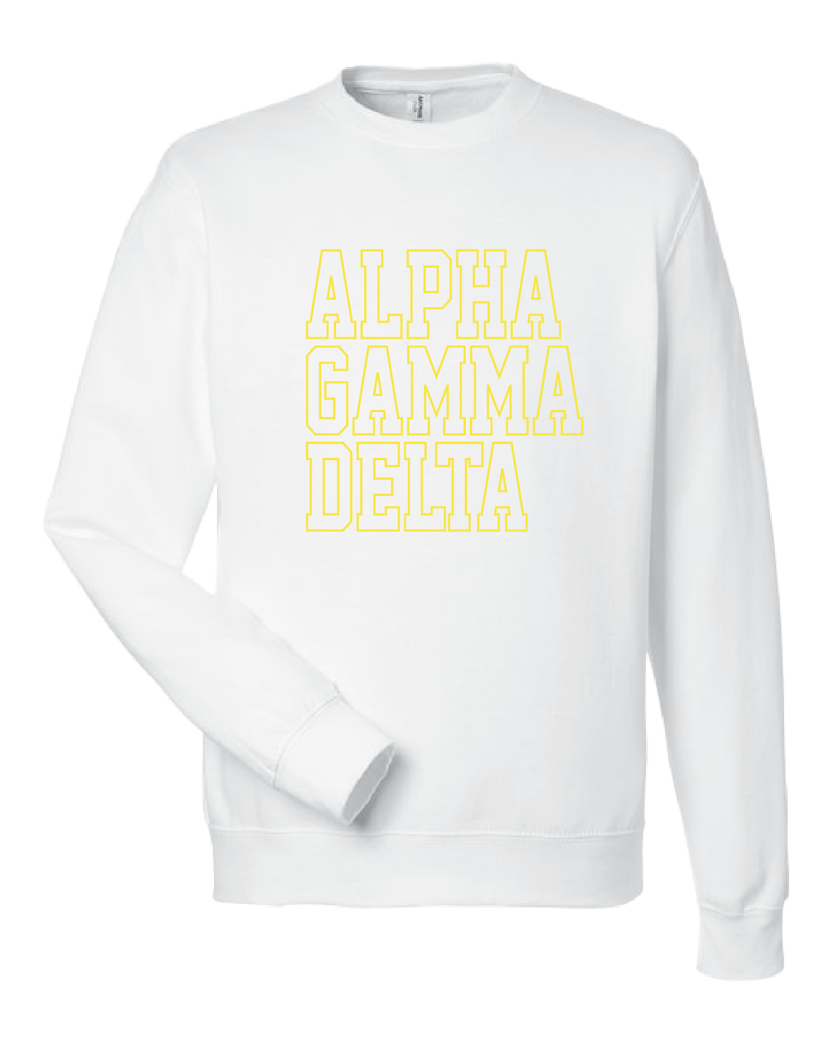 WS - Alpha Gamma Delta Block Crewneck (min qty 6) $32 / $70