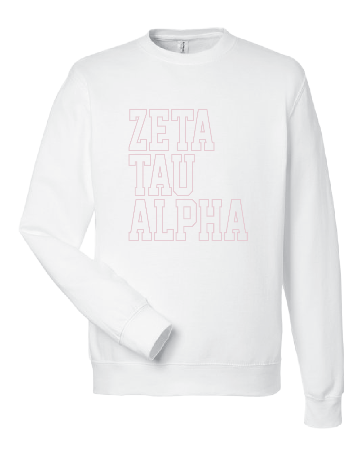 WS - Zeta Tau Alpha Block Crewneck (min qty 6) $32 / $70
