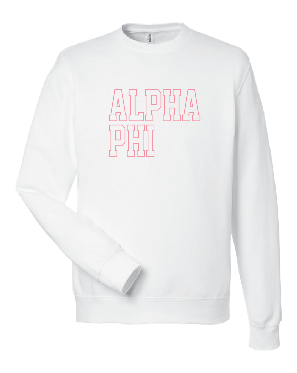 WS - Alpha Phi Block Crewneck (min qty 6) $32 / $70