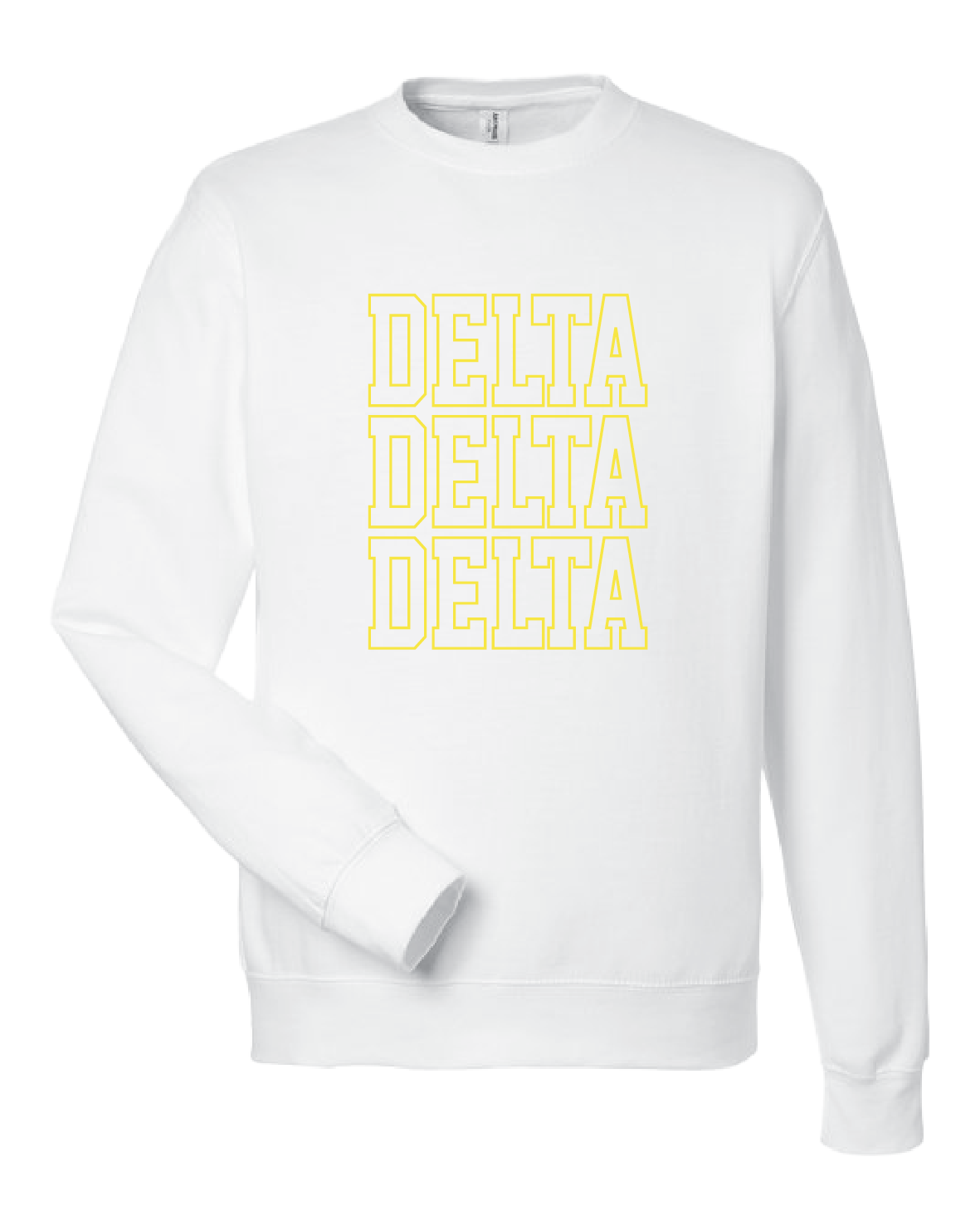 WS - Tri Delta Block Crewneck (min qty 6) $32 / $70