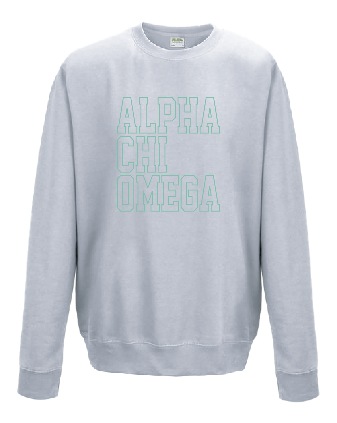WS - Alpha Chi Omega Block Crewneck (min qty 6) $32 / $70
