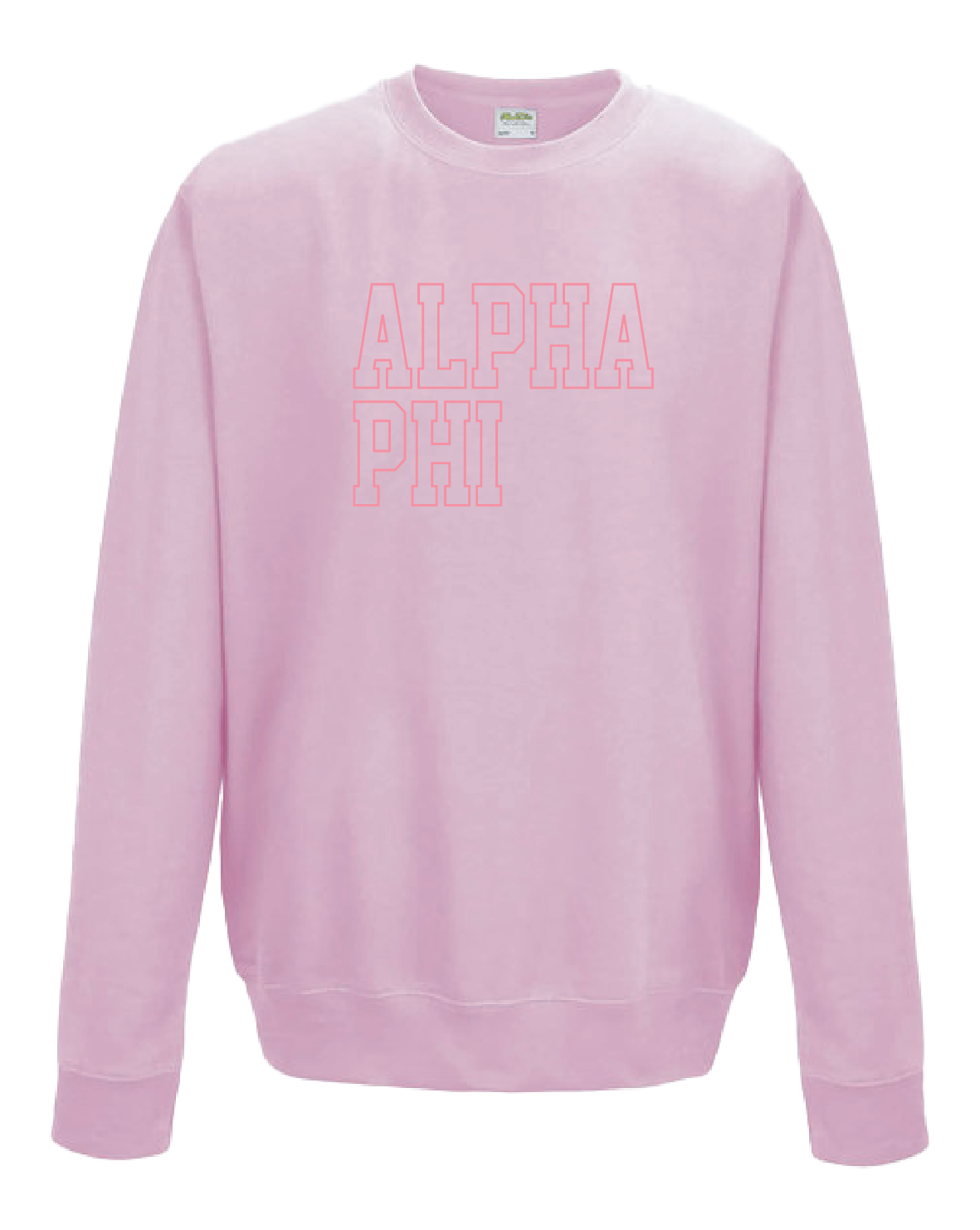WS - Alpha Phi Block Crewneck (min qty 6) $32 / $70