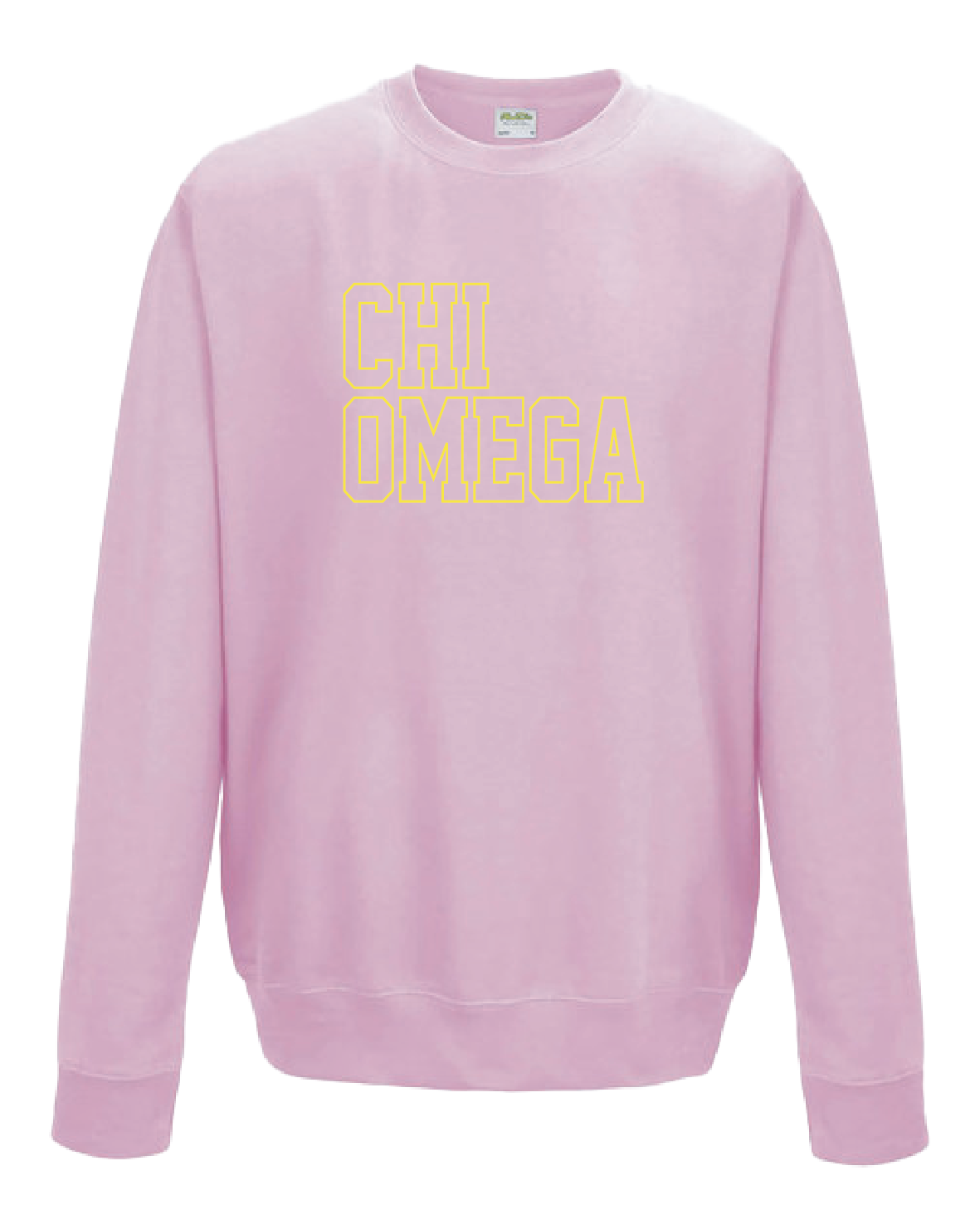 WS - Chi Omega Block Crewneck (min qty 6) $32 / $70