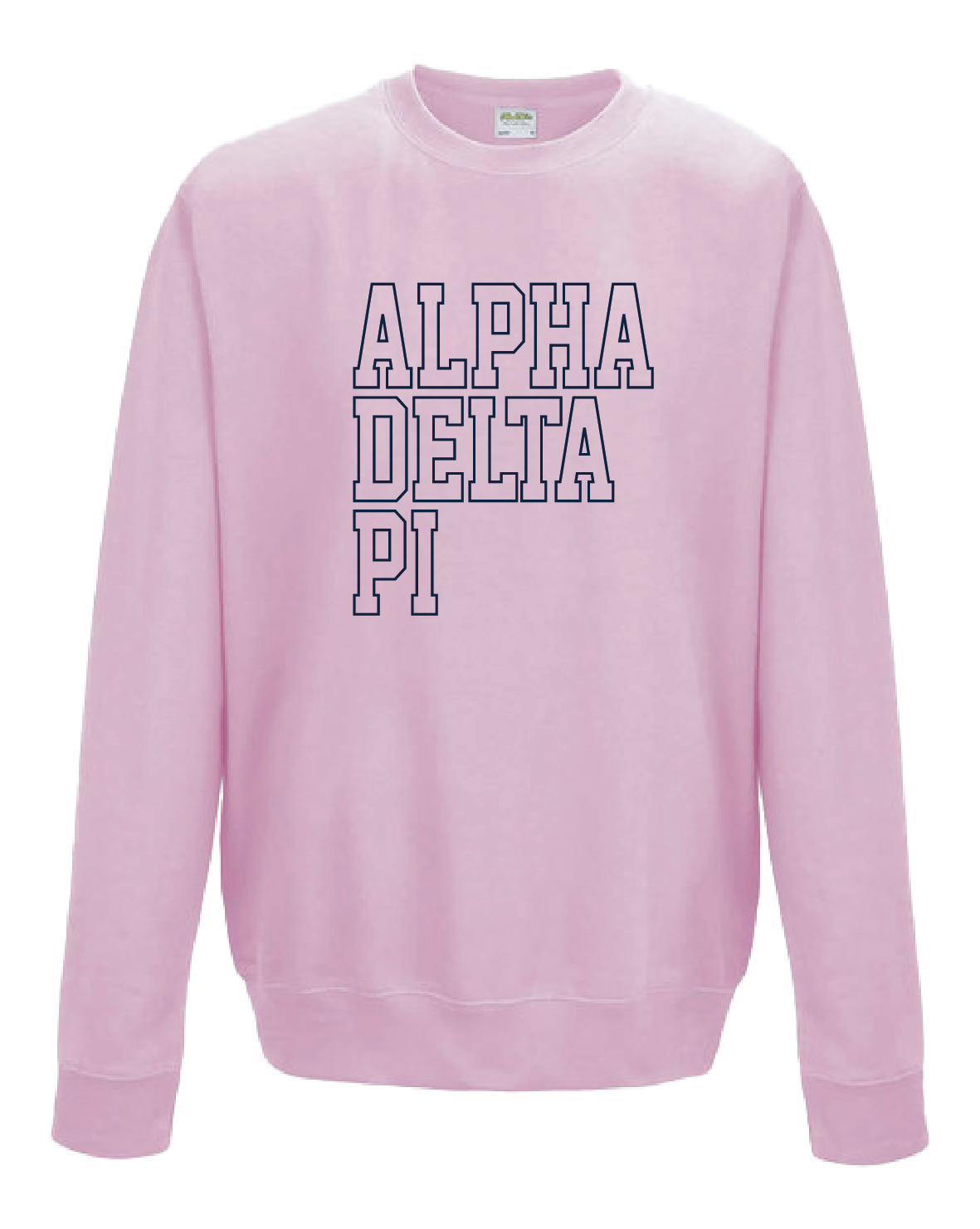 WS - Alpha Delta Pi Block Crewneck (min qty 6) $32 / $70