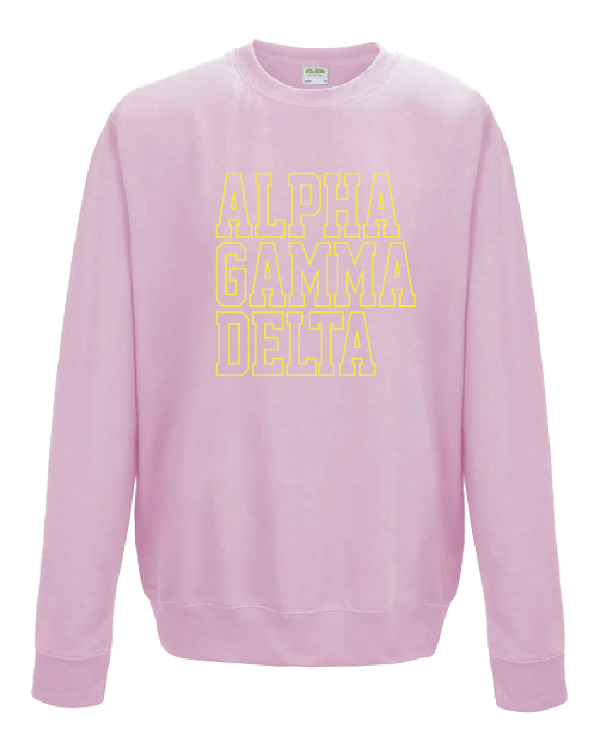 WS - Alpha Gamma Delta Block Crewneck (min qty 6) $32 / $70