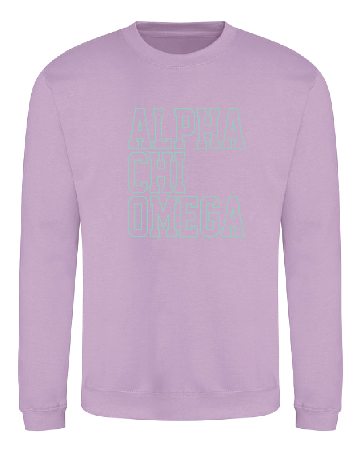 WS - Alpha Chi Omega Block Crewneck (min qty 6) $32 / $70