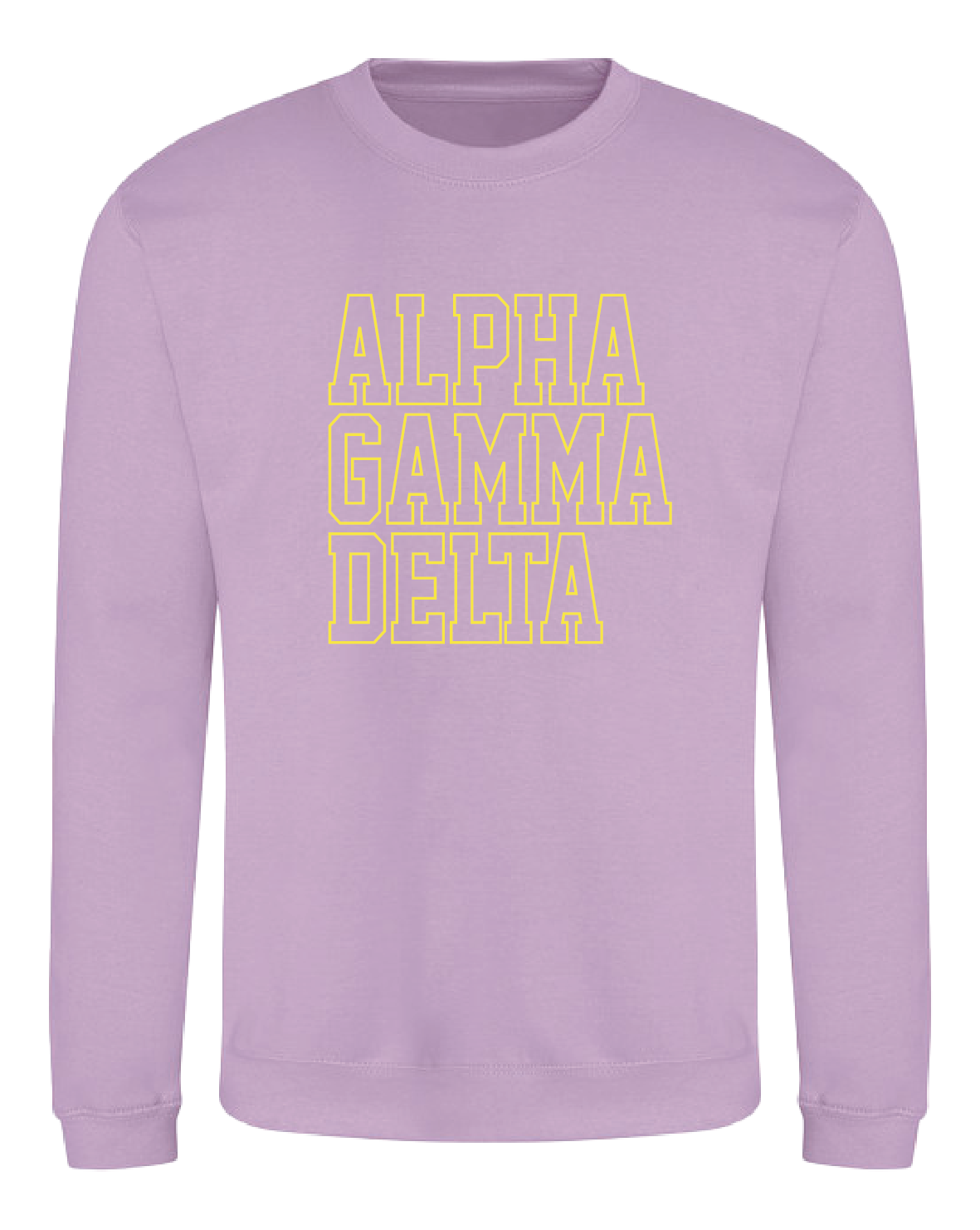 WS - Alpha Gamma Delta Block Crewneck (min qty 6) $32 / $70