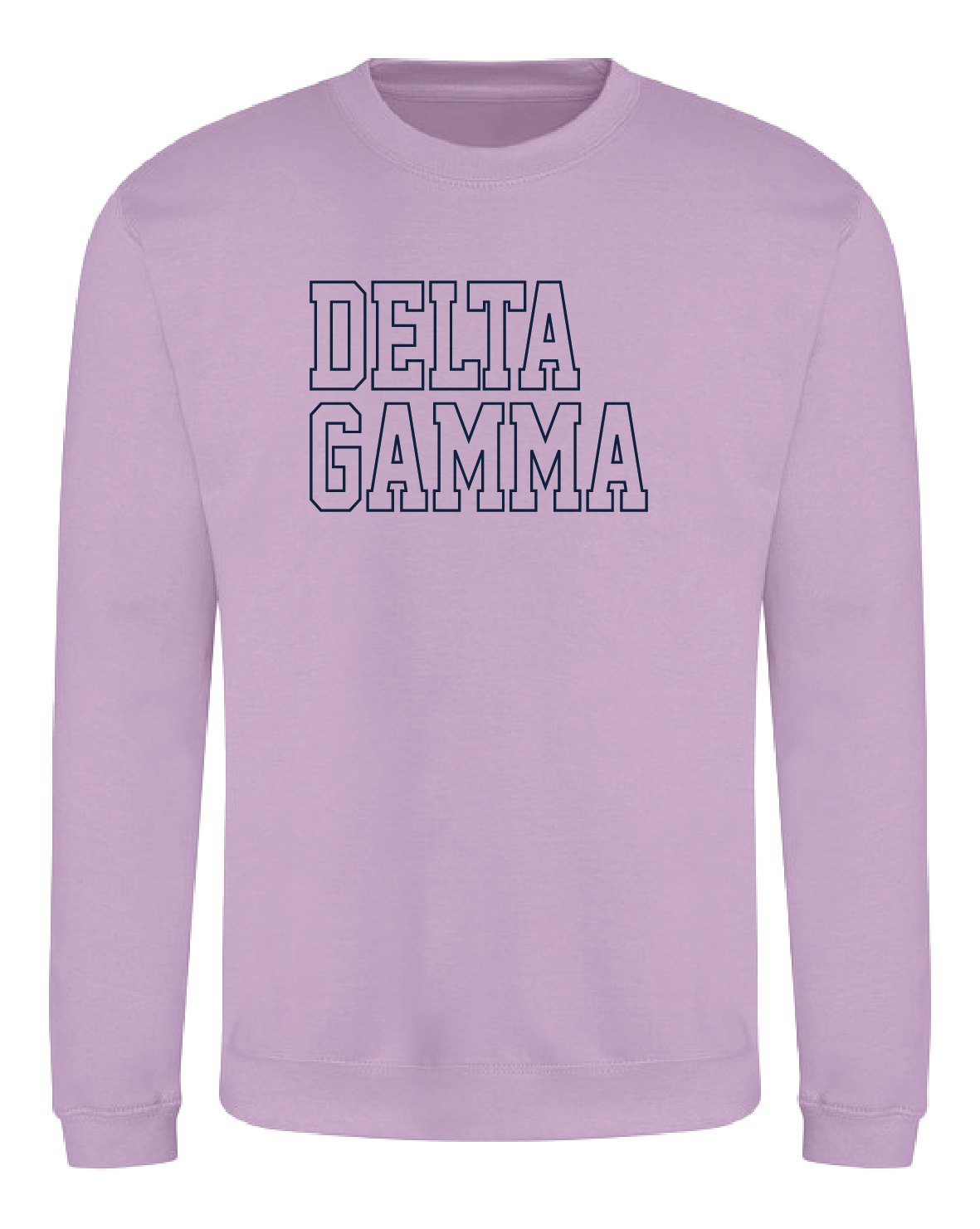 WS - Delta Gamma Block Crewneck (min qty 6) $32 / $70