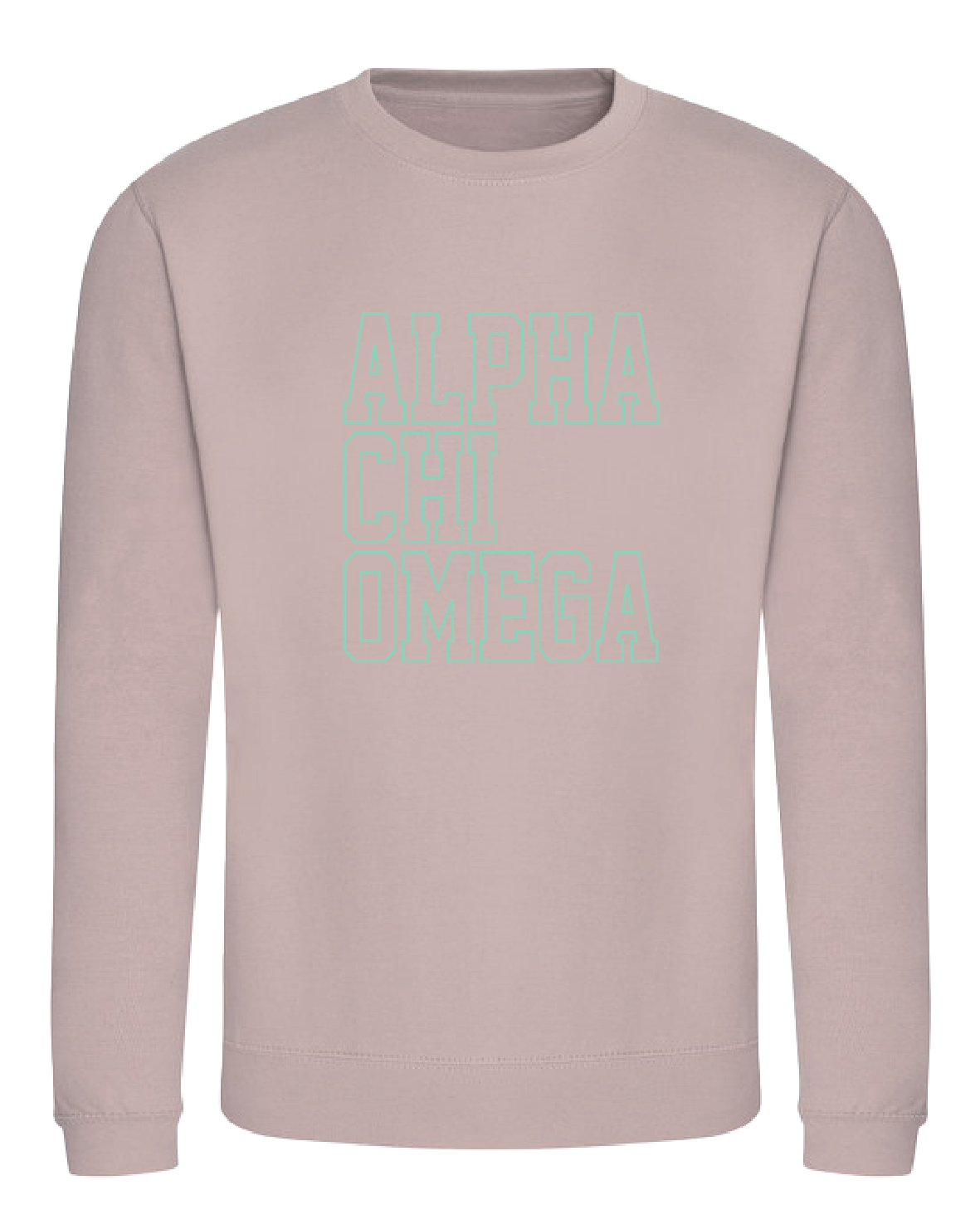 WS - Alpha Chi Omega Block Crewneck (min qty 6) $32 / $70
