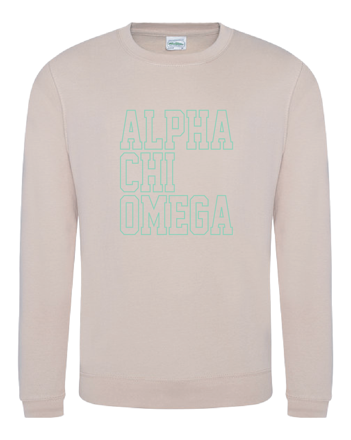 WS - Alpha Chi Omega Block Crewneck (min qty 6) $32 / $70