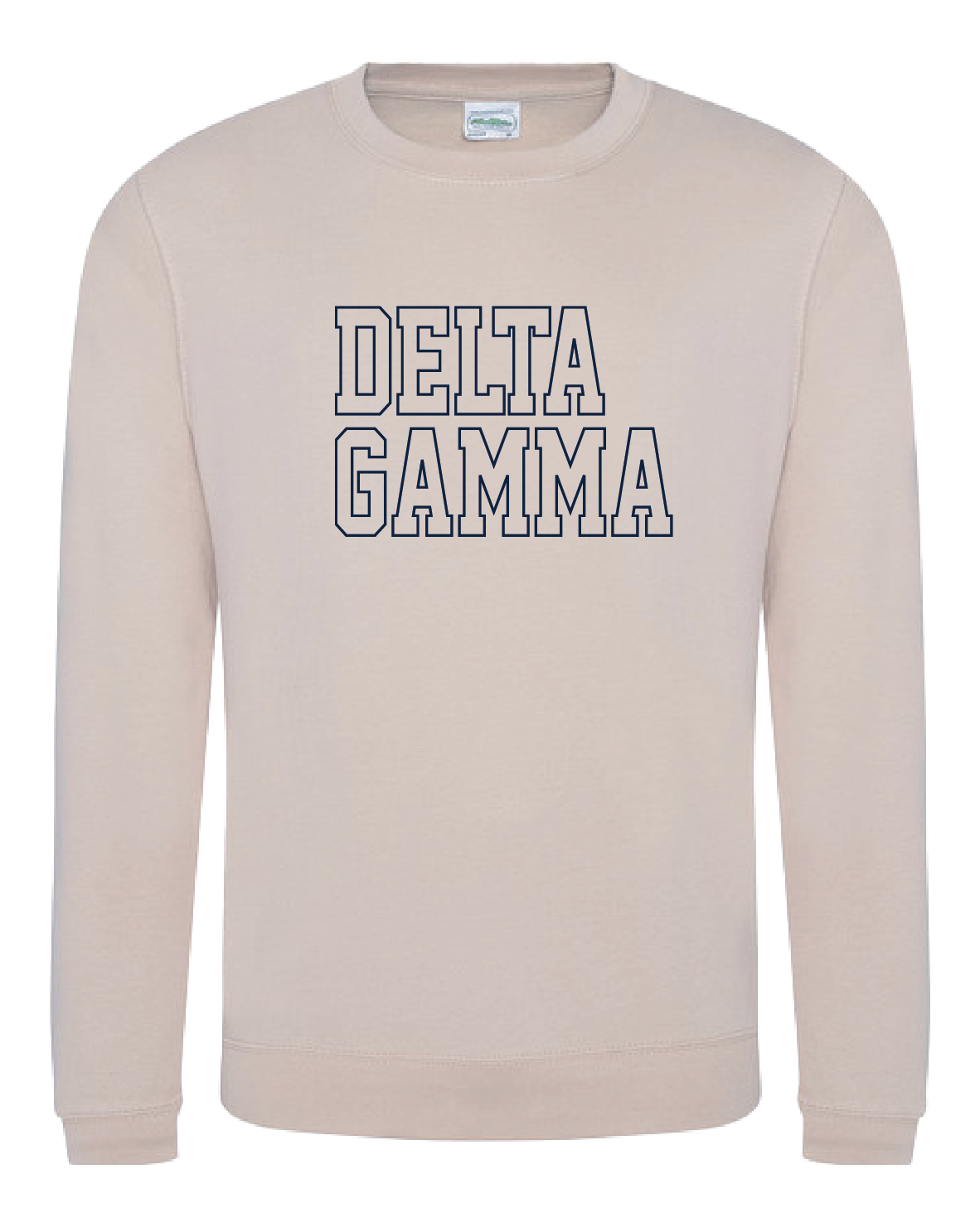 WS - Delta Gamma Block Crewneck (min qty 6) $32 / $70