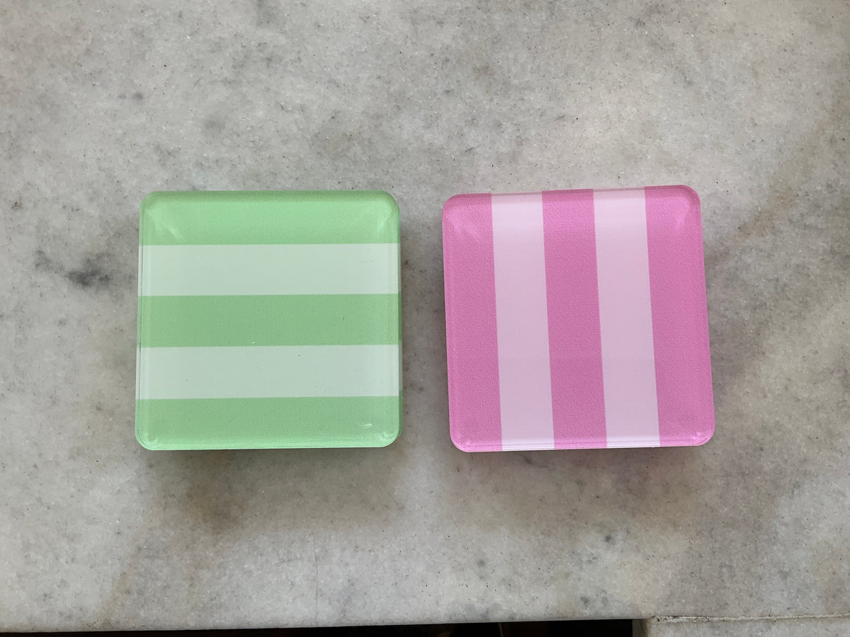 Striped coasters (set of 2)