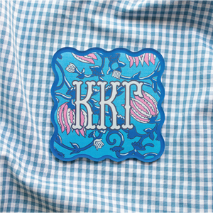 Sorority Block Print Acrylic Coasters