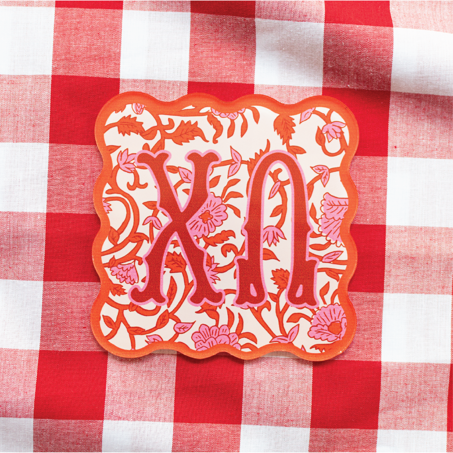 Sorority Block Print Acrylic Single Coasters