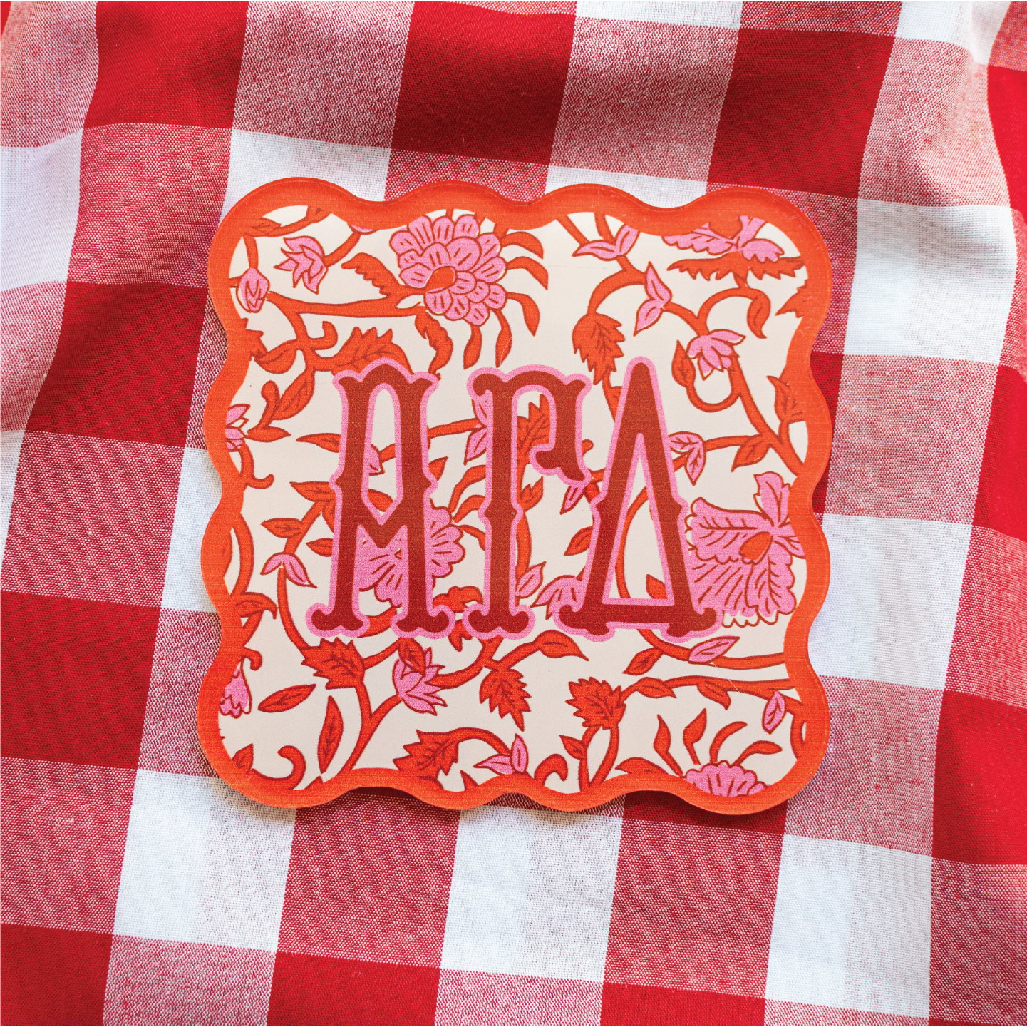 Sorority Block Print Acrylic Coasters