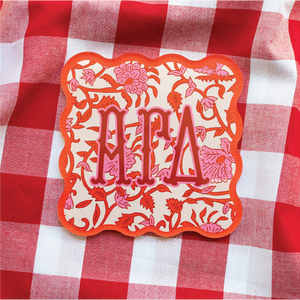 Sorority Block Print Acrylic Coasters