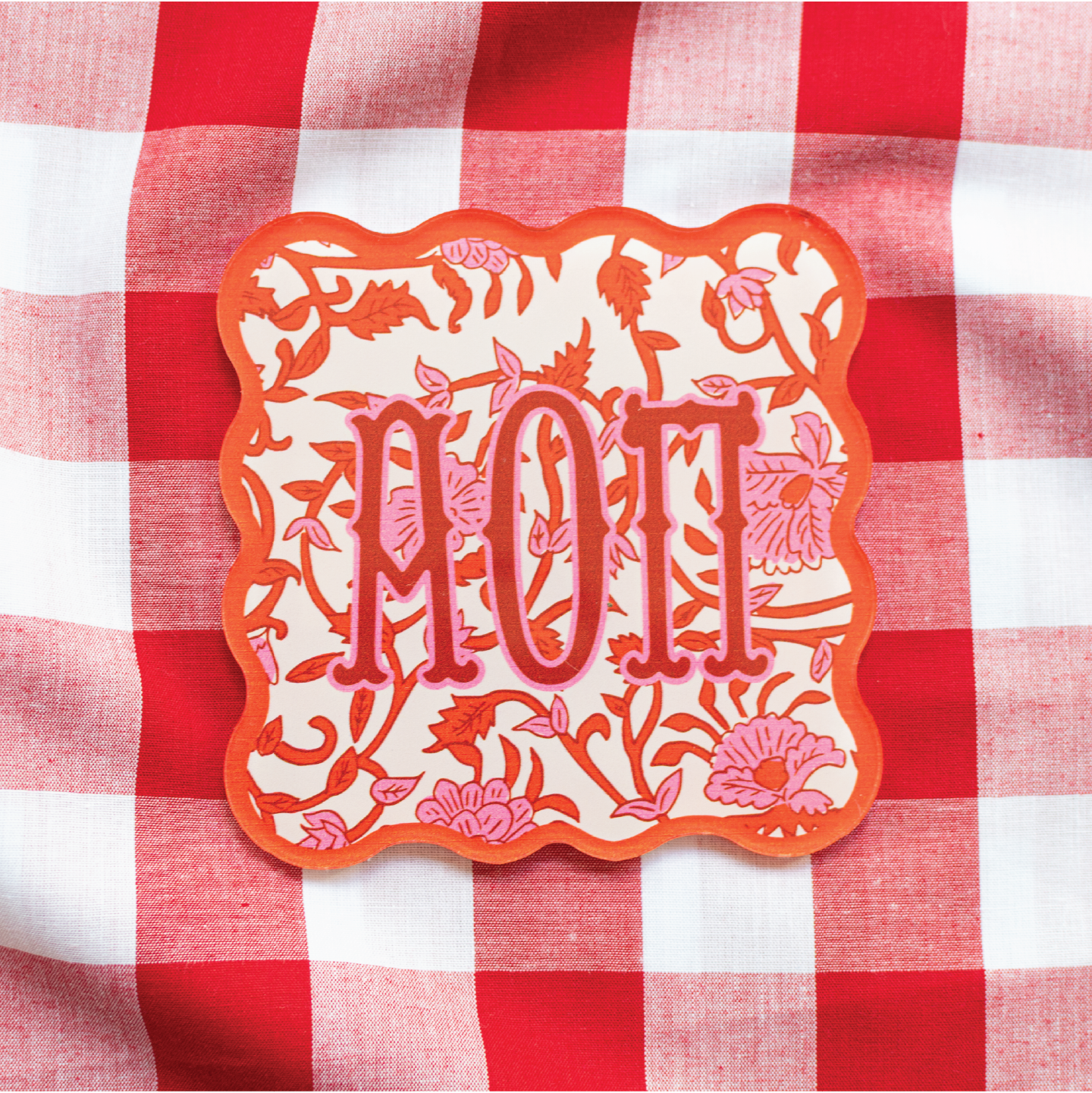 Sorority Block Print Acrylic Coasters